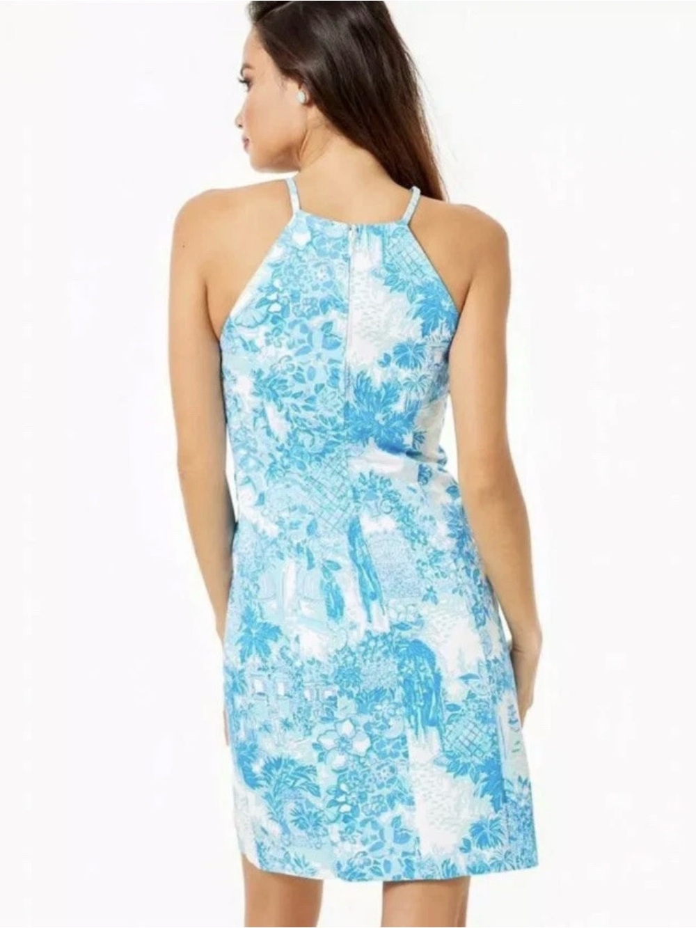 NWT Lilly Pulitzer Pearl Stretch Shift Dress in Toile Me About It - size 8 - Picture 3 of 9